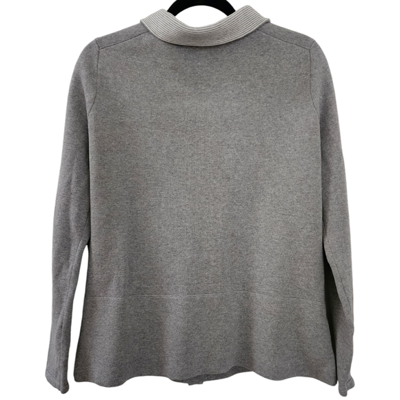 Banana Republic Cotton Wool Blend Collared Button Down Cardigan with Pockets, L - Picture 5 of 6